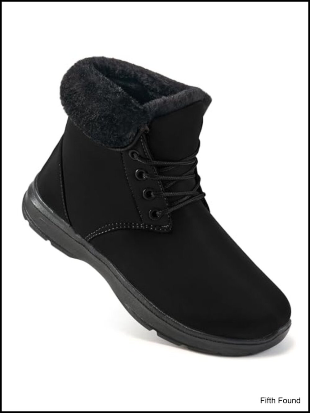 Waterproof Snow Boots Fur Lined Lace Up Non Slip Ankle Booties